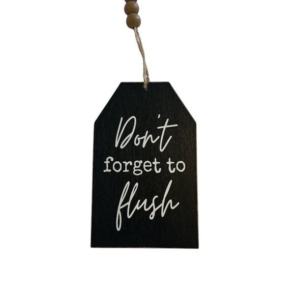 Hobby Lobby Don't forget to flush Chalk Wooden Sign Wall Decor Farmhouse Home - Picture 1 of 3